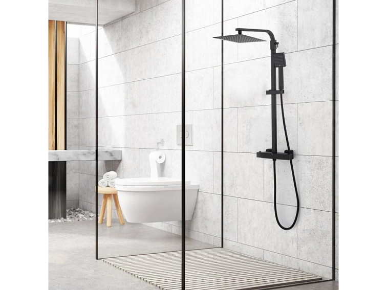 Sprchová souprava - Sprchový set SVAR s termostatickou baterií - černá