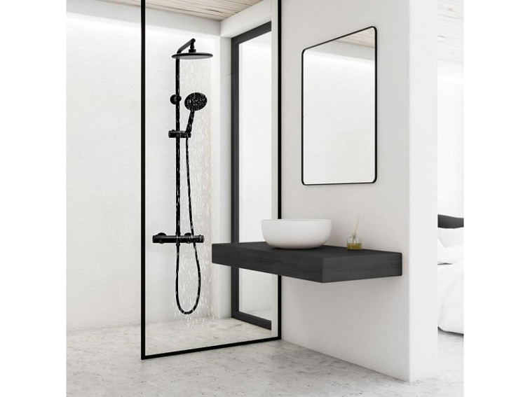 Sprchová souprava - Sprchový set PARANA s termostatickou baterií - černá