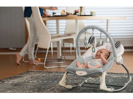 Vibrující lehátko - kojenecké lehátko - Králíček šedý