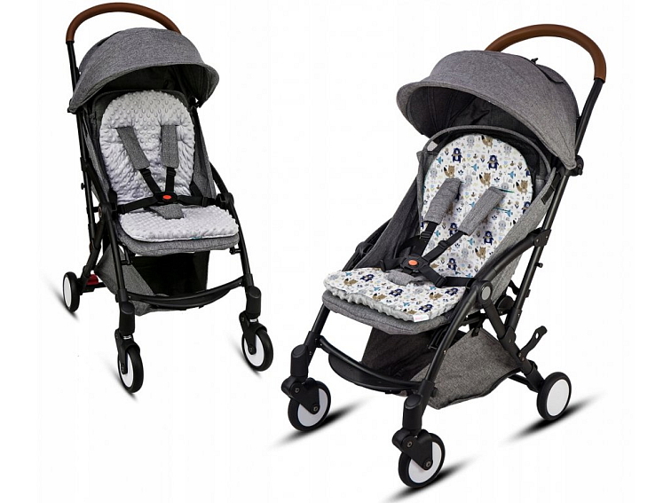 Oboustranná vložka do kočárku, autosedačky 70x35 cm - Boho zvířátka