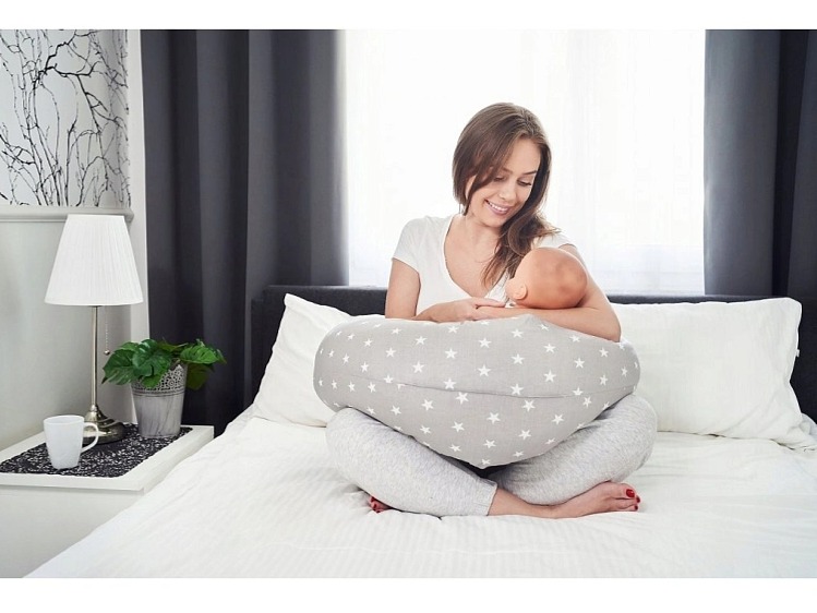 Kojící polštář 160x75 cm - Hvězdičky