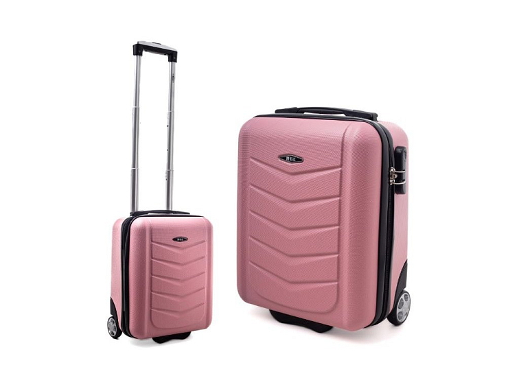 Kabinový cestovní Kufr VERONA 40x30x20 - Pudrový růžový