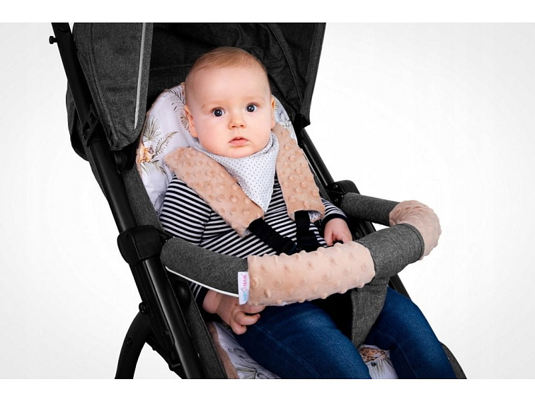 Oboustranná vložka do kočárku, autosedačky 70x35 cm - Žirafa a přátelé