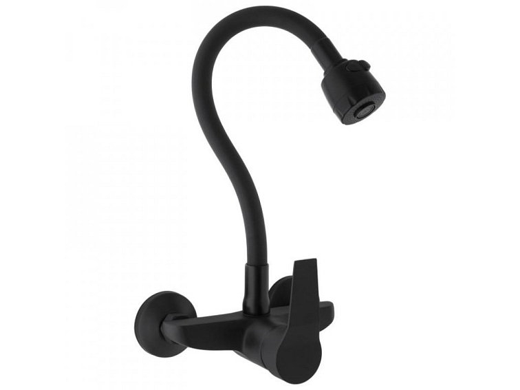 Dřezová baterie s elastickým ramenem FRAN černá