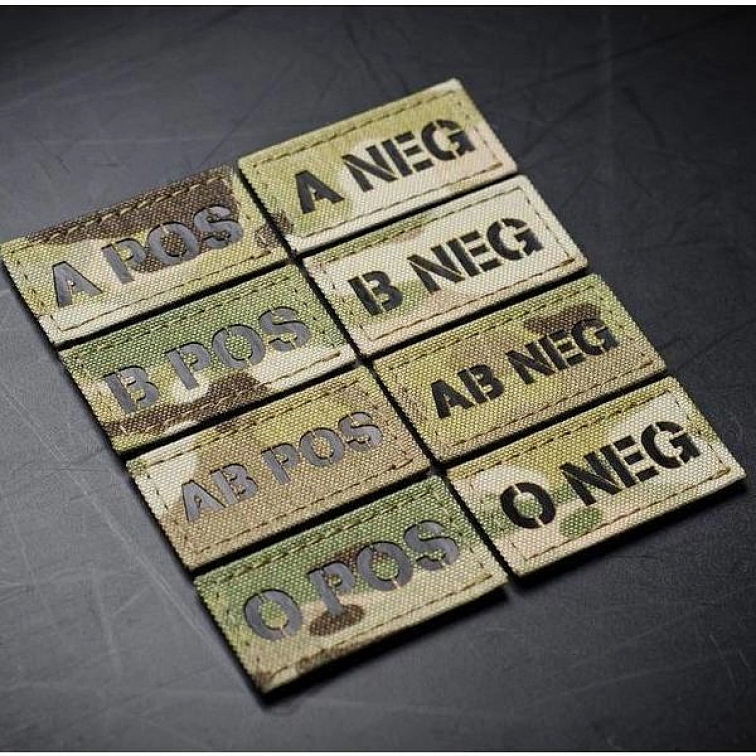 Infrared Reflective Blood Type Patch Small