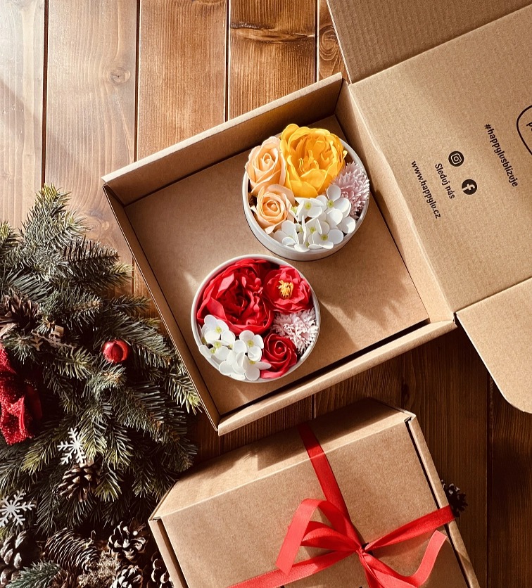 Sada mýdlových květů - 2 boxy