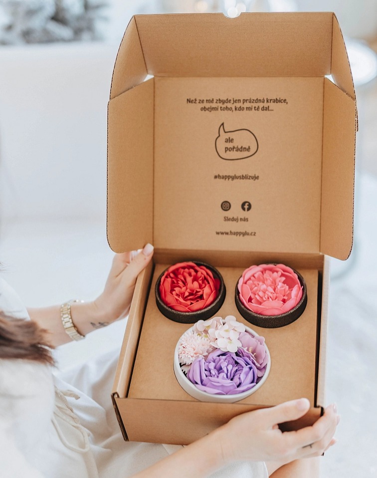 Sada mýdlových květů - 3 boxy