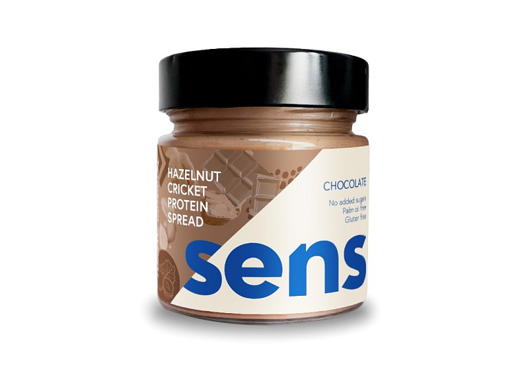 Sens Lískooříškové máslo s cvrččím proteinem a čokoládou 200 g
