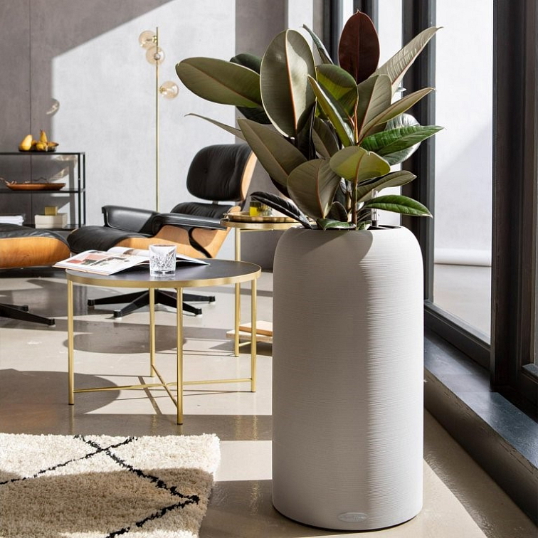 Samozavlažovací květináč Havalo, průměr 40 cm, antracitová (basalt grey)