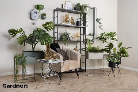 Set 2 kovových truhlíků, černá