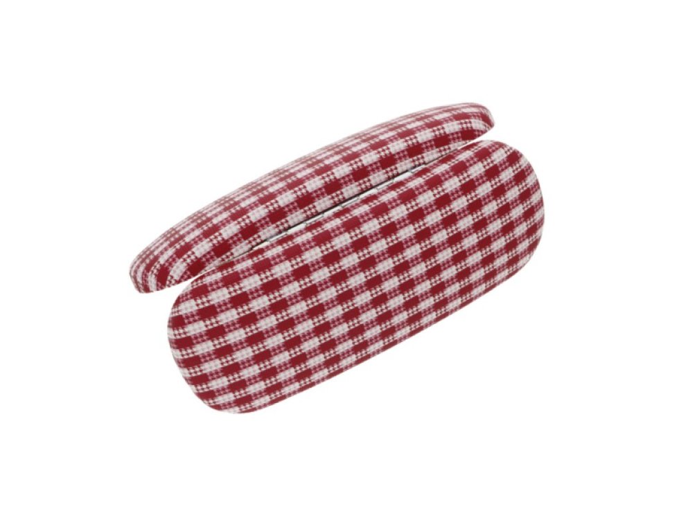 Puzdro na okuliare červené karo KR627