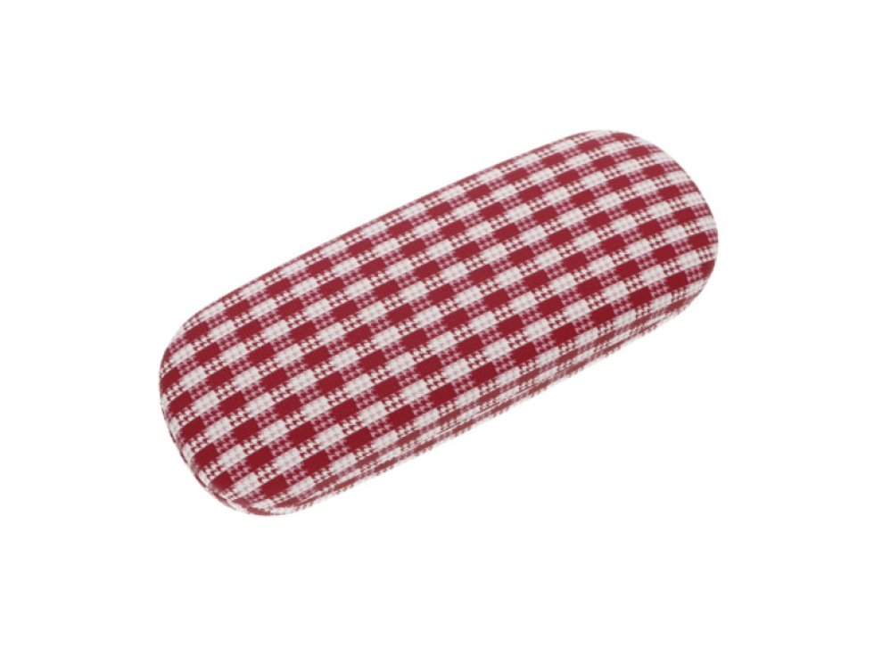 Puzdro na okuliare červené karo KR627