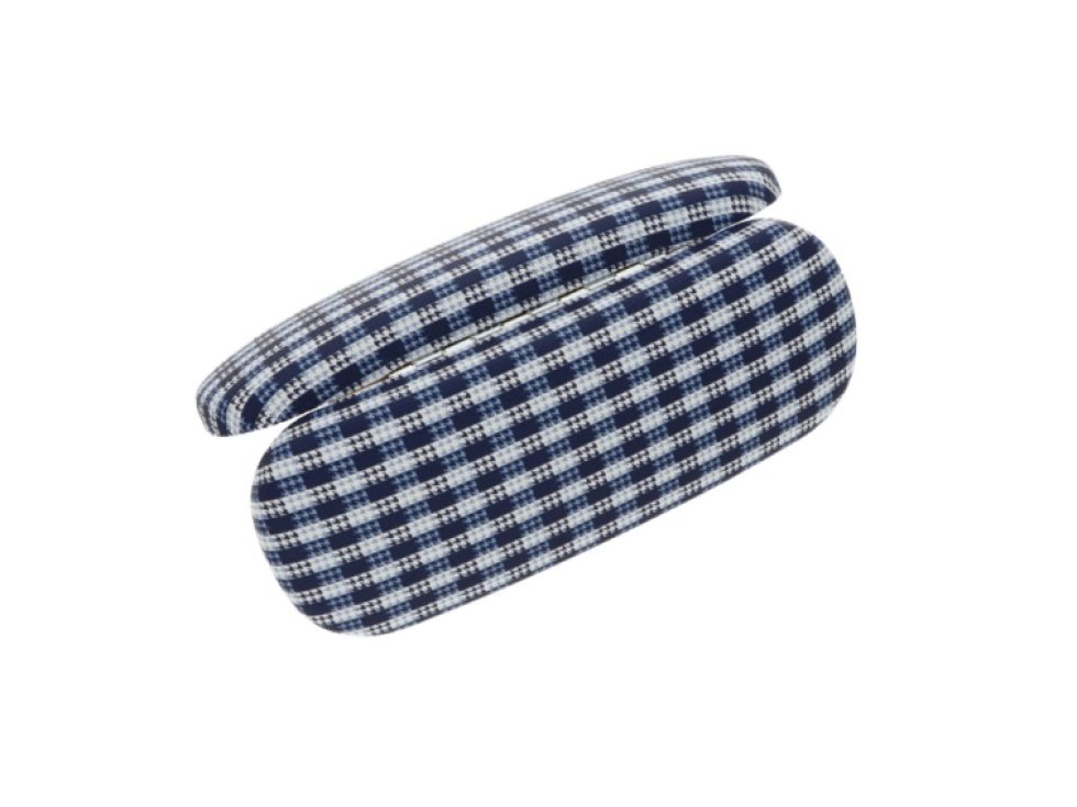 Puzdro na okuliare modré karo KR625