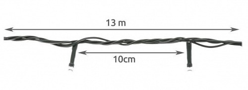 Vánoční osvětlení 13 m, 100 LED, 1.9W mix barev
