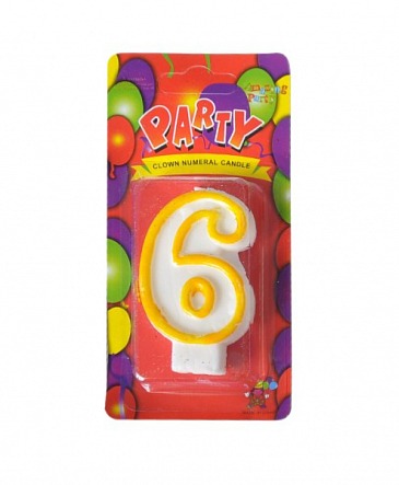Narozeninová svíčka číslo "6"