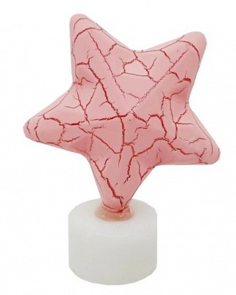 LED lampička Hvězda 10x3,5cm - starorůžová