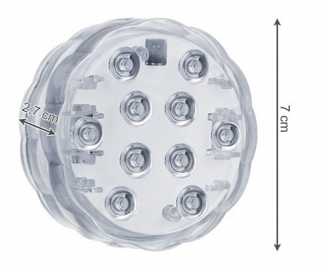 Voděodolné LED RGB světlo na dálkové ovládání 16 barev- 2 ks