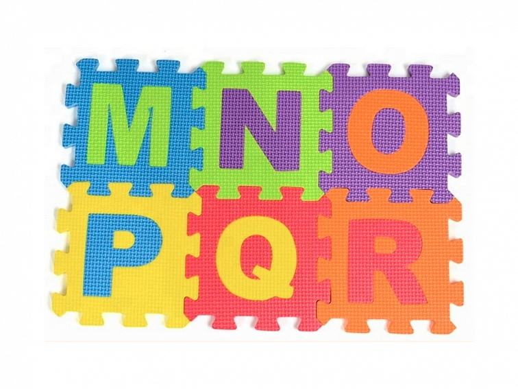 Pěnové puzzle písmenka, číslice, 72kusů