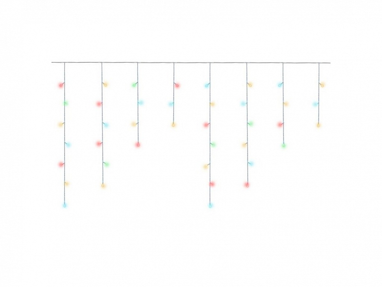 Vánoční světelný závěs 23 m, 500 LED, 3.72W mix barev