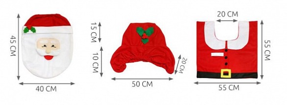 Vánoční potah na toaletu Santa Claus