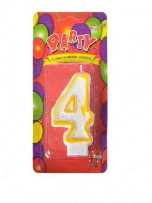 Narozeninová svíčka číslo "4"
