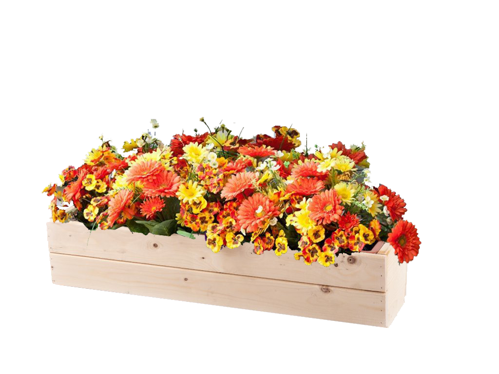 Dřevěný truhlík se samozavlažovací vložkou 55 cm - modřín