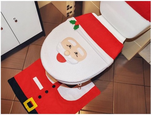 Vánoční potah na toaletu Santa Claus