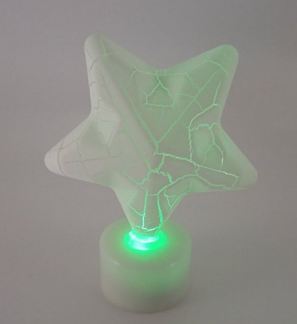 LED lampička Hvězda 10x3,5cm - žlutá