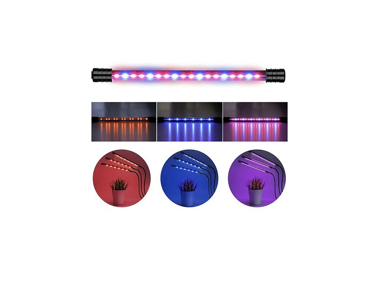 Vodotěsná lampa pro růst rostlin 3 panely + časovač + dálkové ovládání