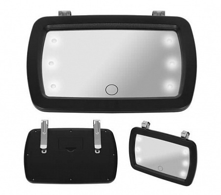 Zpětné LED zrcátko pro kontrolu dítěte 360° otočné