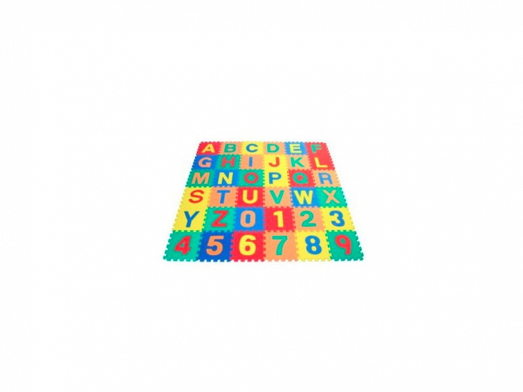 Pěnové puzzle písmenka, číslice, 72kusů