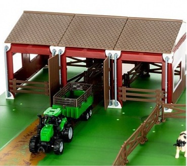 Farma se zvířaty + 2 farmářské vozy