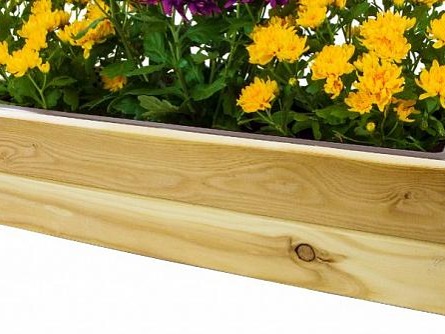 Dřevěný truhlík se samozavlažovací vložkou 55 cm - modřín