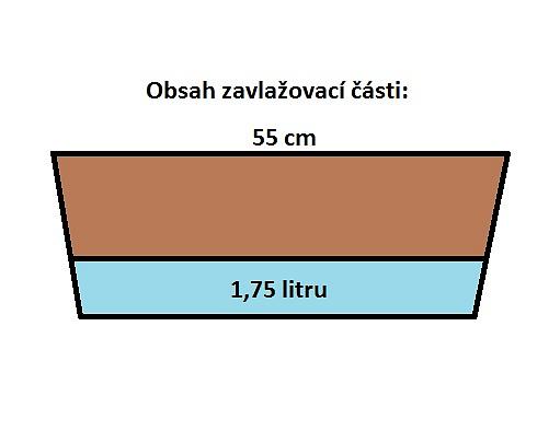 Dřevěný truhlík se samozavlažovací vložkou 55 cm - modřín