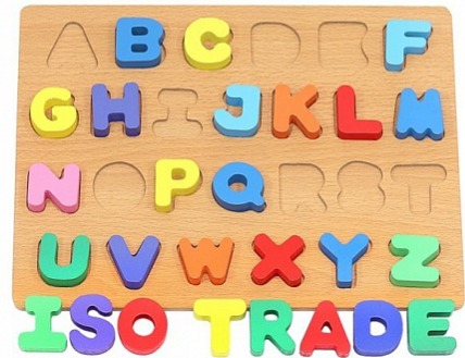 Dřevěné puzzle abeceda 26 ks