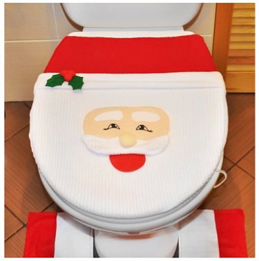 Vánoční potah na toaletu Santa Claus
