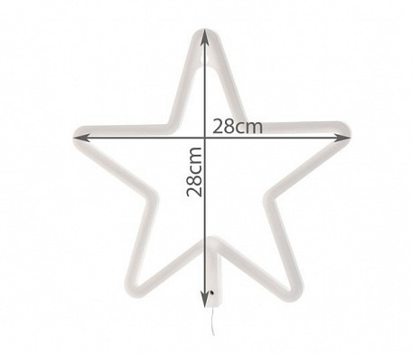 LED noční lampa - hvězda - teplá bílá