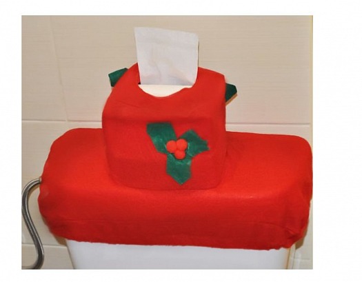 Vánoční potah na toaletu Santa Claus