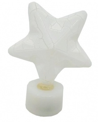 LED lampička Hvězda 10x3,5cm - bílá