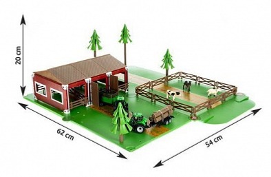 Farma se zvířaty + 2 farmářské vozy