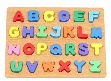 Dřevěné puzzle abeceda - velká písmena