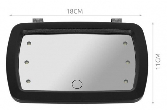 Zpětné LED zrcátko pro kontrolu dítěte 360° otočné