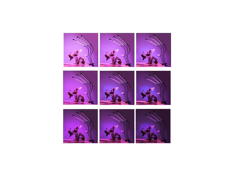 Vodotěsná lampa pro růst rostlin 3 panely + časovač + dálkové ovládání