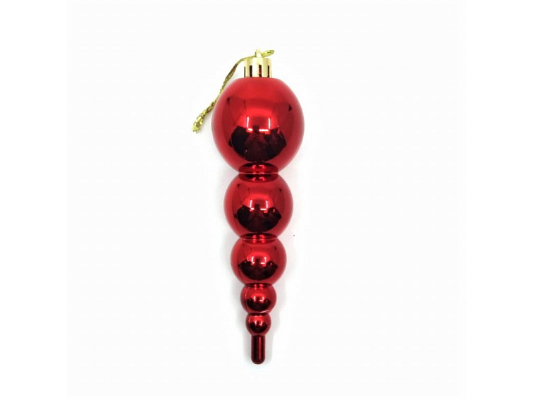 Vánoční ozdoby červené 13 cm - 4 ks/bal