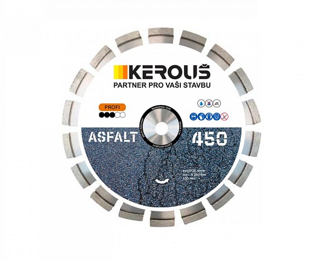 Řezačka spár asfalt BENZA CR450, kotouč 450 mm