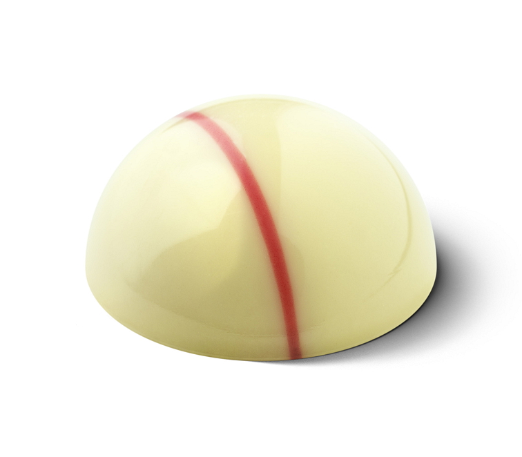 Bílá kolekce tabulky s pralinkami