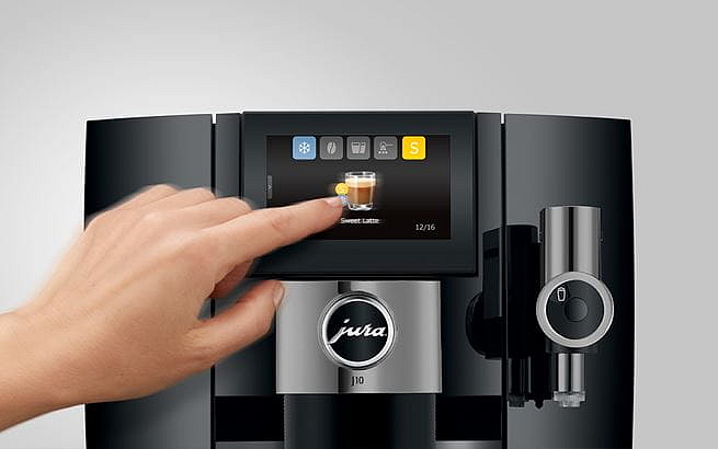 JURA J10 Piano Black - automatický kávovar