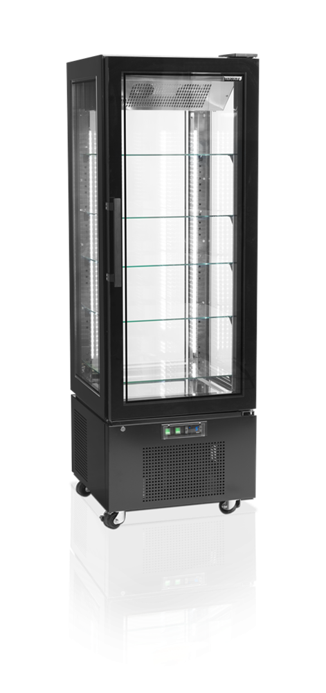 TEFCOLD UPD 400 C Black Chladicí vitrína panoramatická