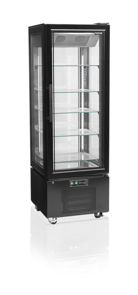 TEFCOLD UPD 400 F Black Mrazicí vitrína panoramatická