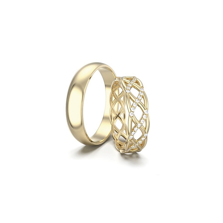 Svadobné obrúčky zo žltého zlata 2014119/ZX